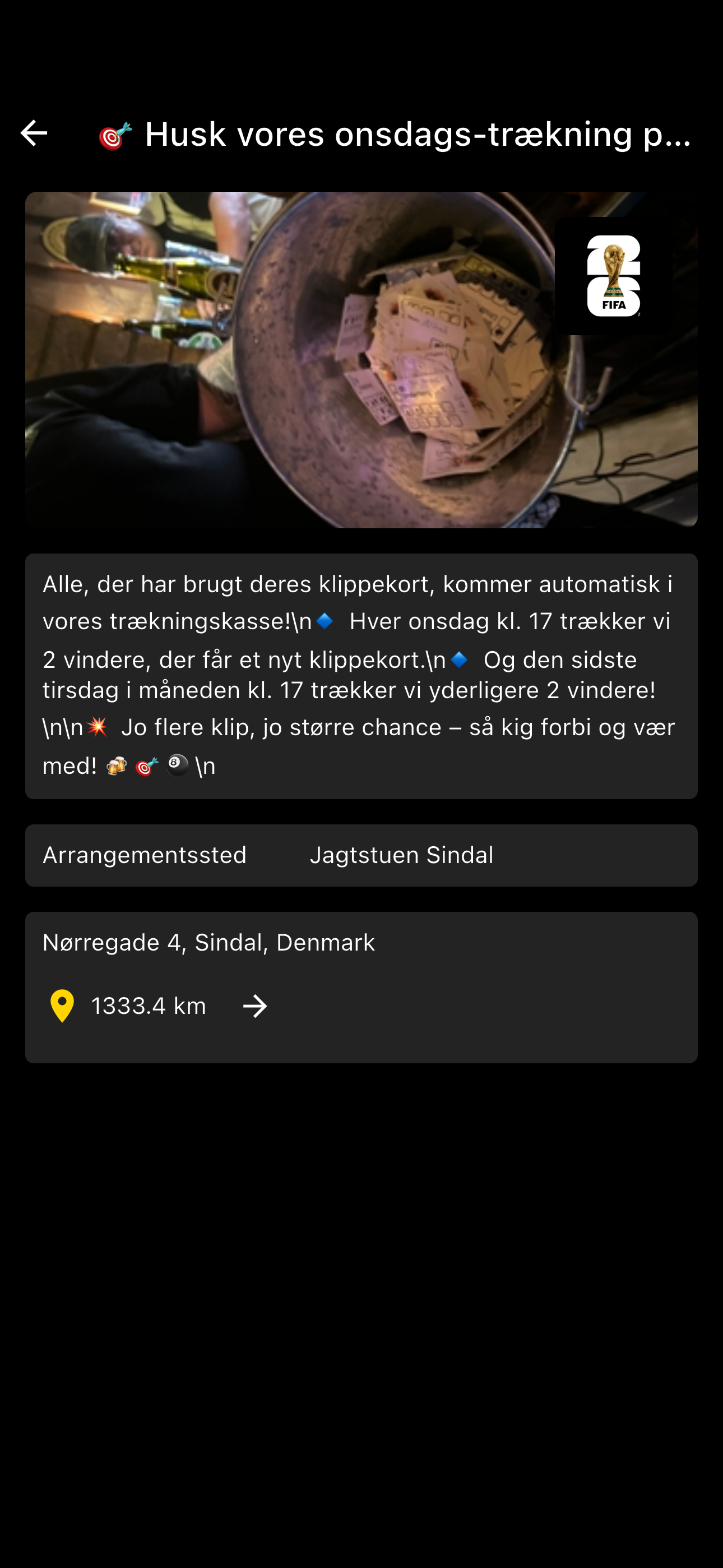 Event announcement — weekly prize draw for Klippekort users